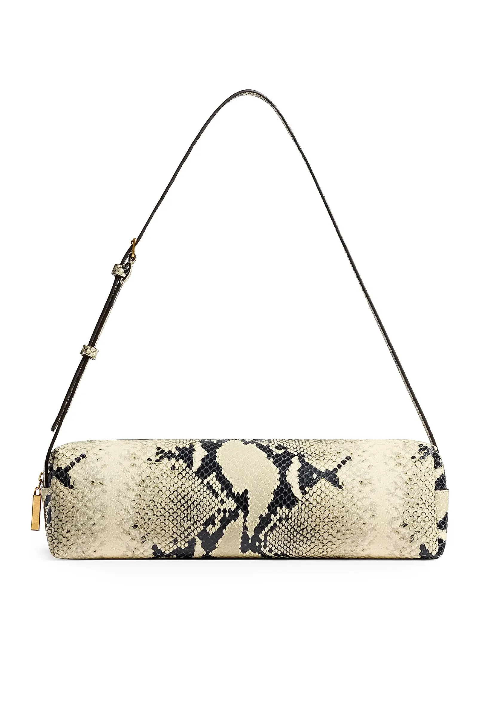 Kye Snake-Embossed Leather Shoulder Bag