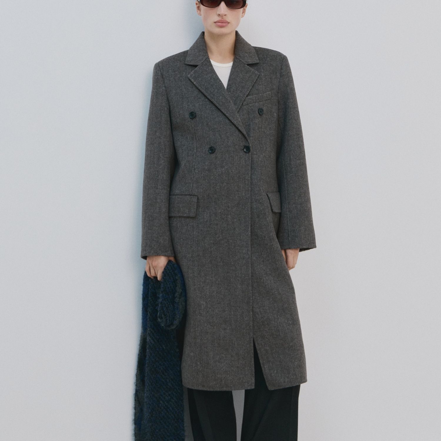 Double-Breasted Wool Coat - Women | Mango United Kingdom
