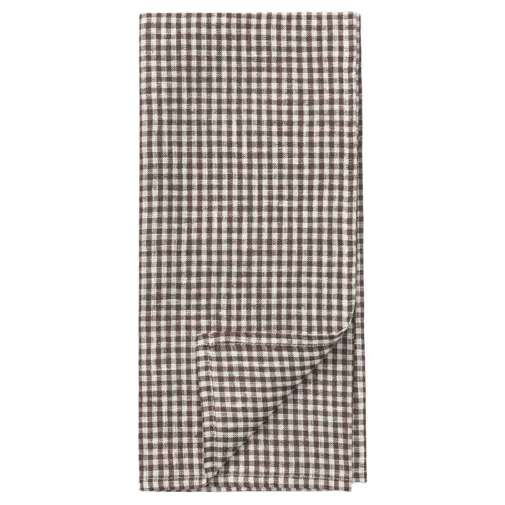 Brown gingham tea towel