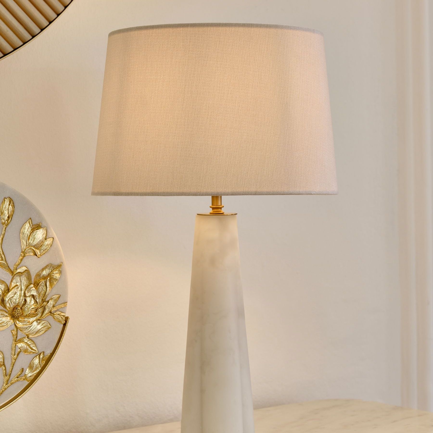 White Verona Table Lamp