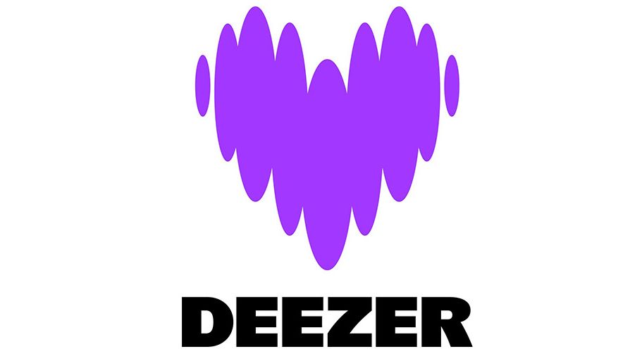 شعار Deezer على خلفية بيضاء
