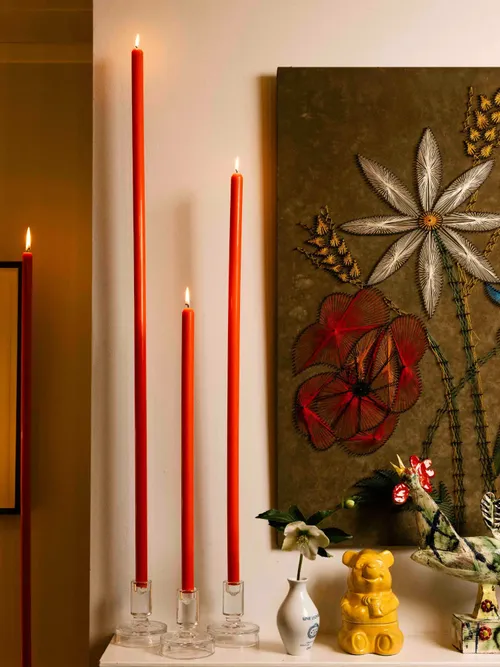 Mulberry Tapered Candle Pair 