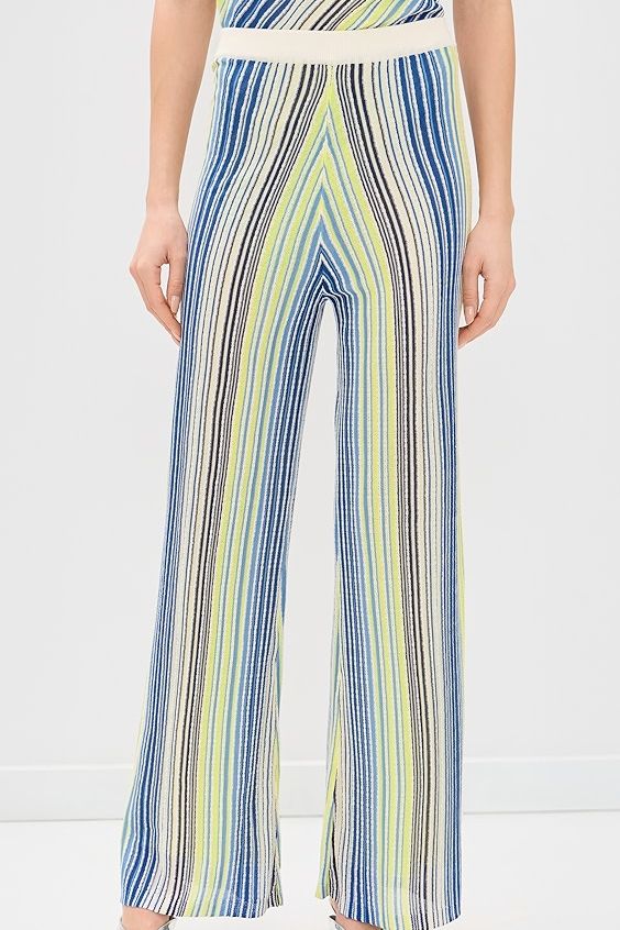 Kit Striped Knit Pants - Blue Multi