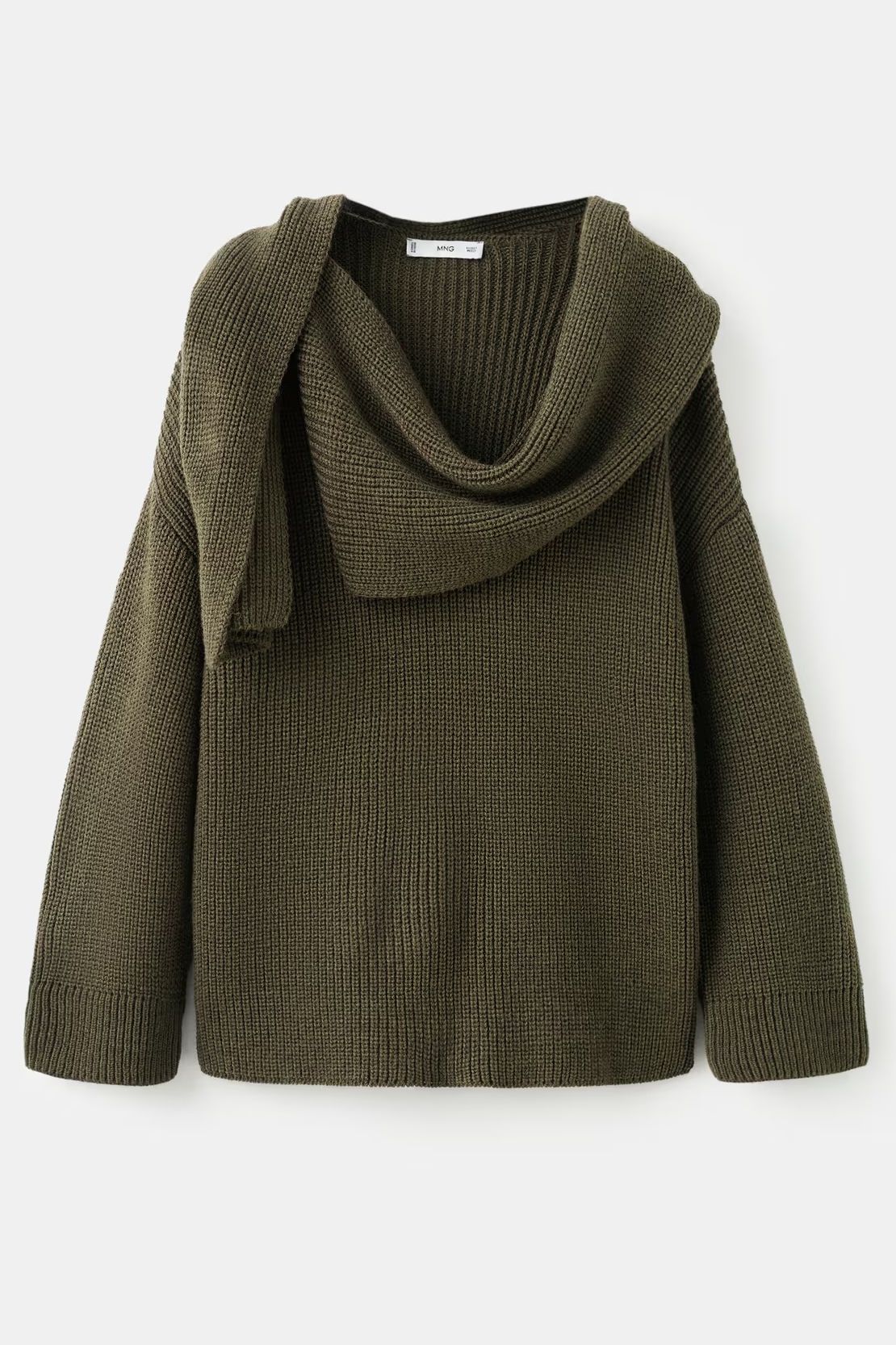 Mango Knitted Sweater with Scarf