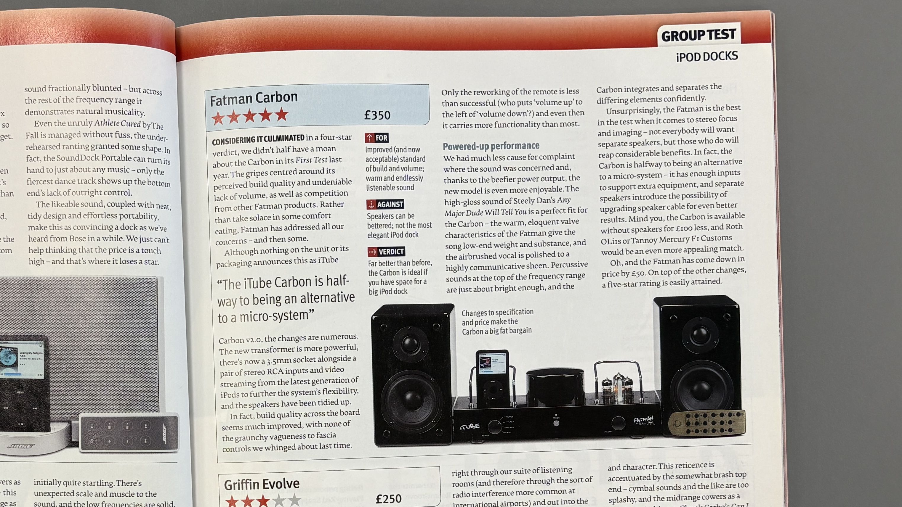 Fatman iTube Carbon v2.0 review in September 2008 issue
