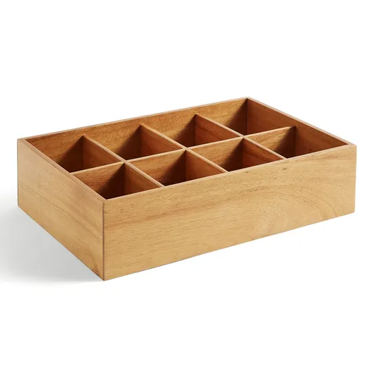 The Edited Life 8 Compartment Wooden Drawer Organiser