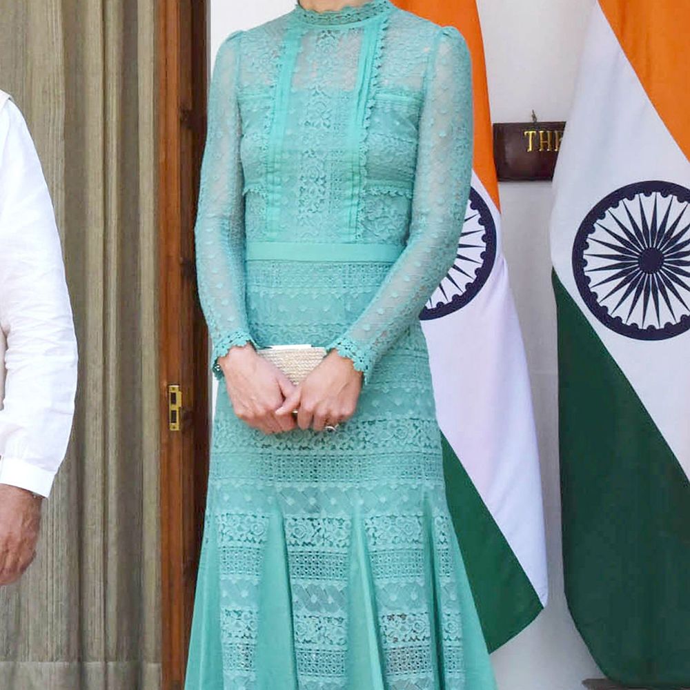 kate middleton green dress india Kate Middleton's Outfits From Her Visit to India and Bhutan