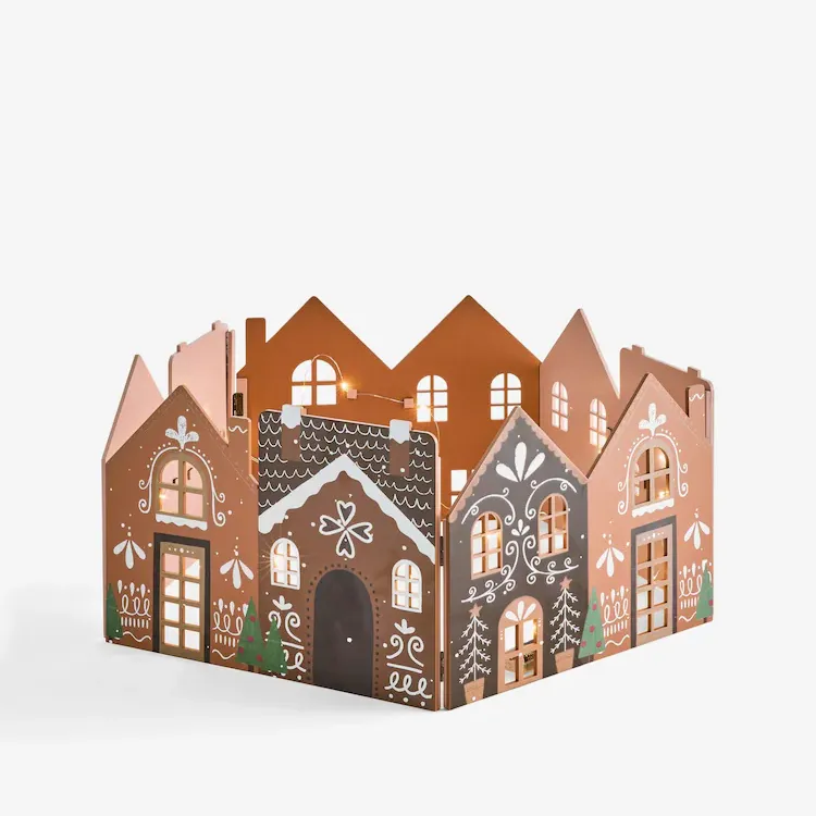 Next, Gingerbread House Light Up Wooden Tree Skirt