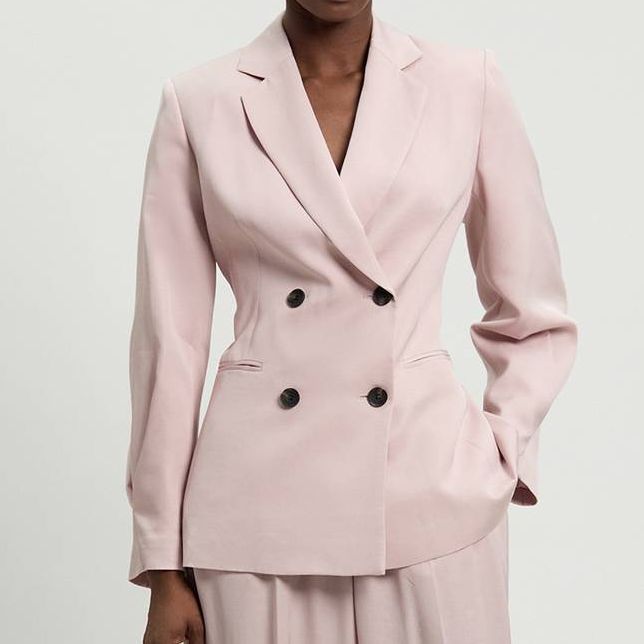 Karen Millen Polished Linen Blend Blazer