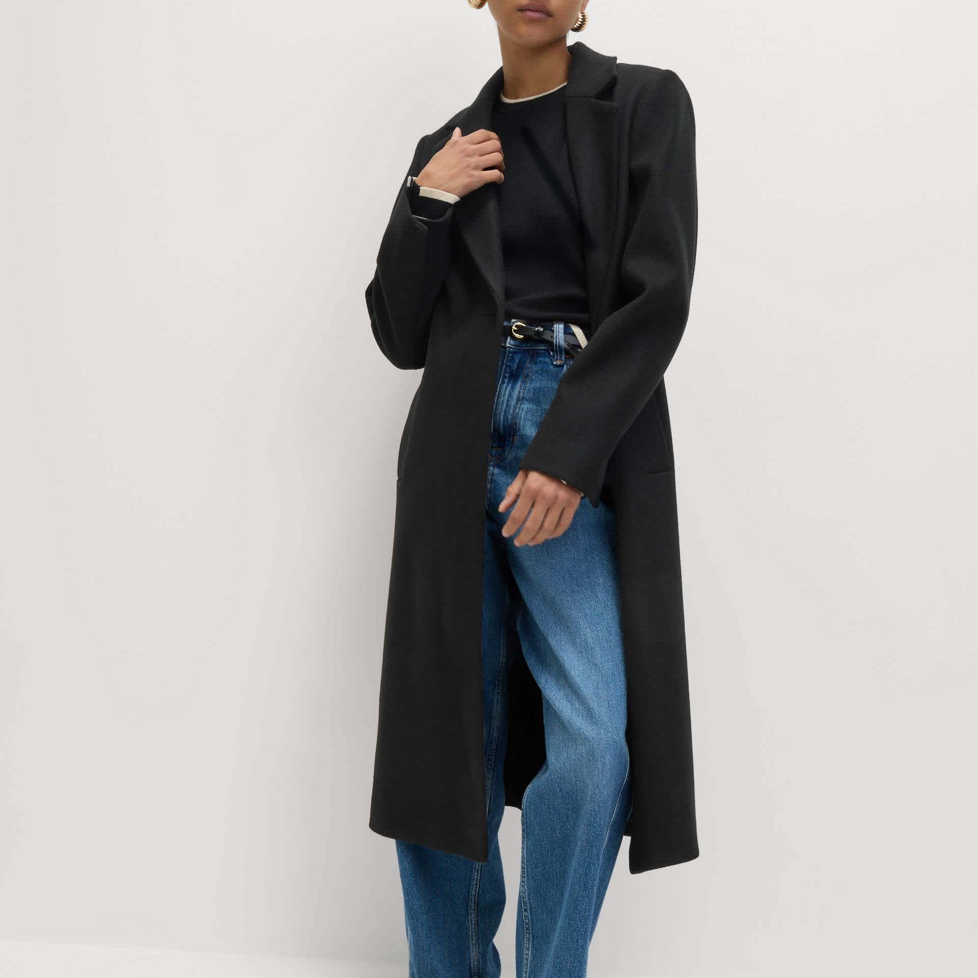 Single Breasted Longline Tailored Coat