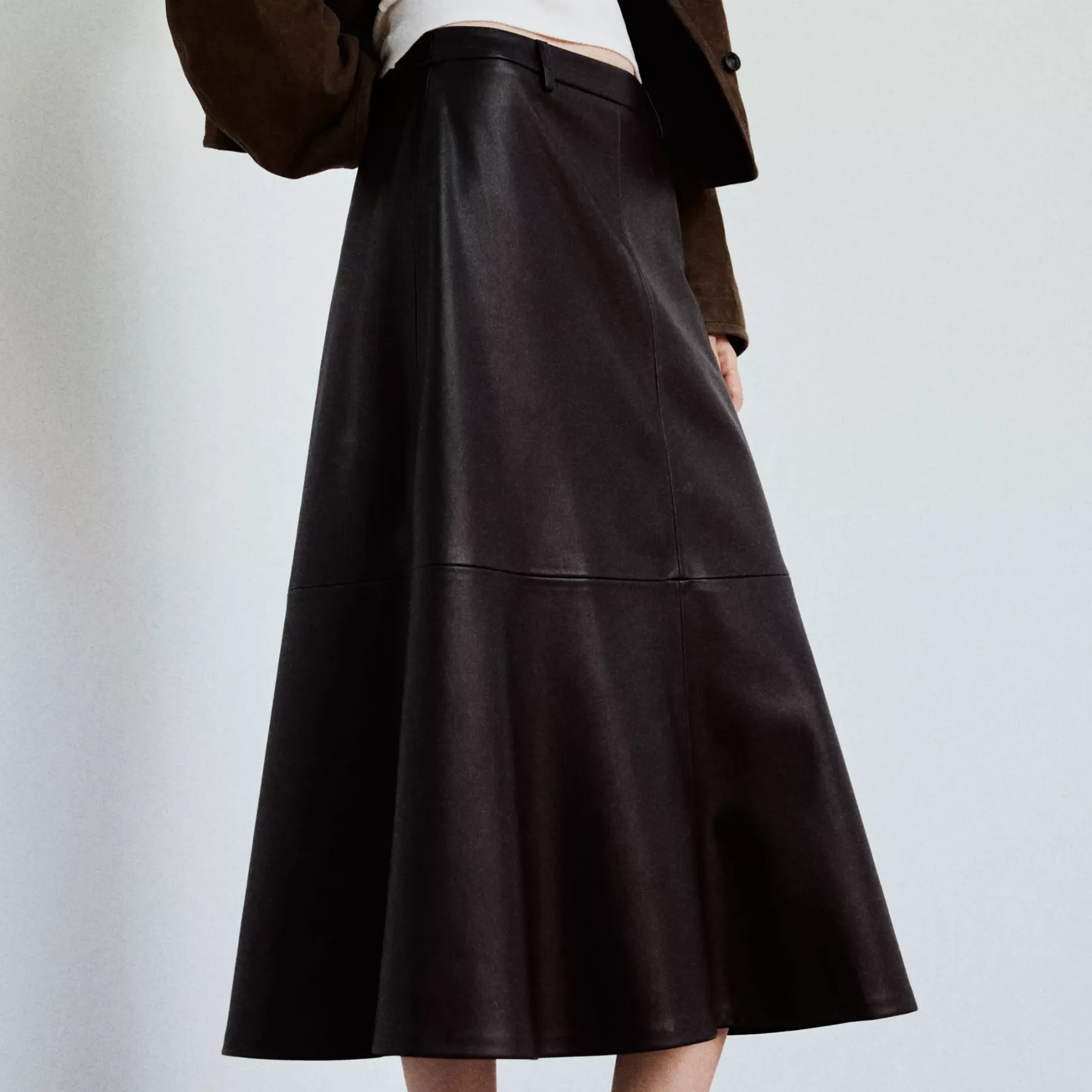 Faux Leather A-Line Skirt - Women | Mango United Kingdom