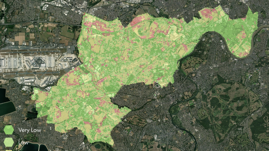 an image of a map showing a highlighted area of london
