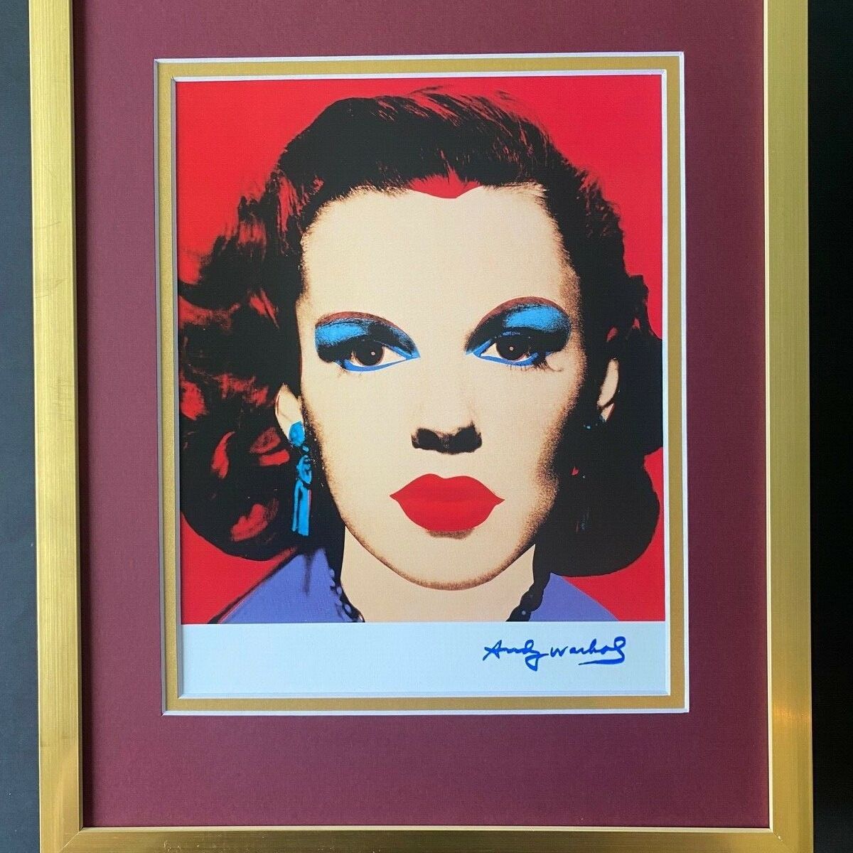 Andy Warhol Gorgeous 1984 Signed Judy Garland Print Matted to 11x14 + List $549=