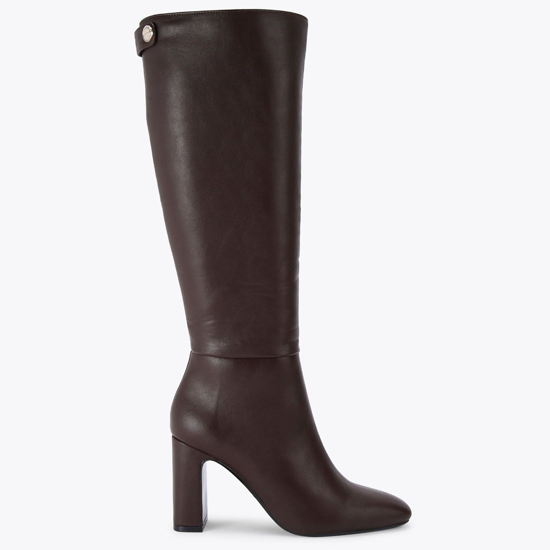 Wide Fit Block Heel Knee High Boots
