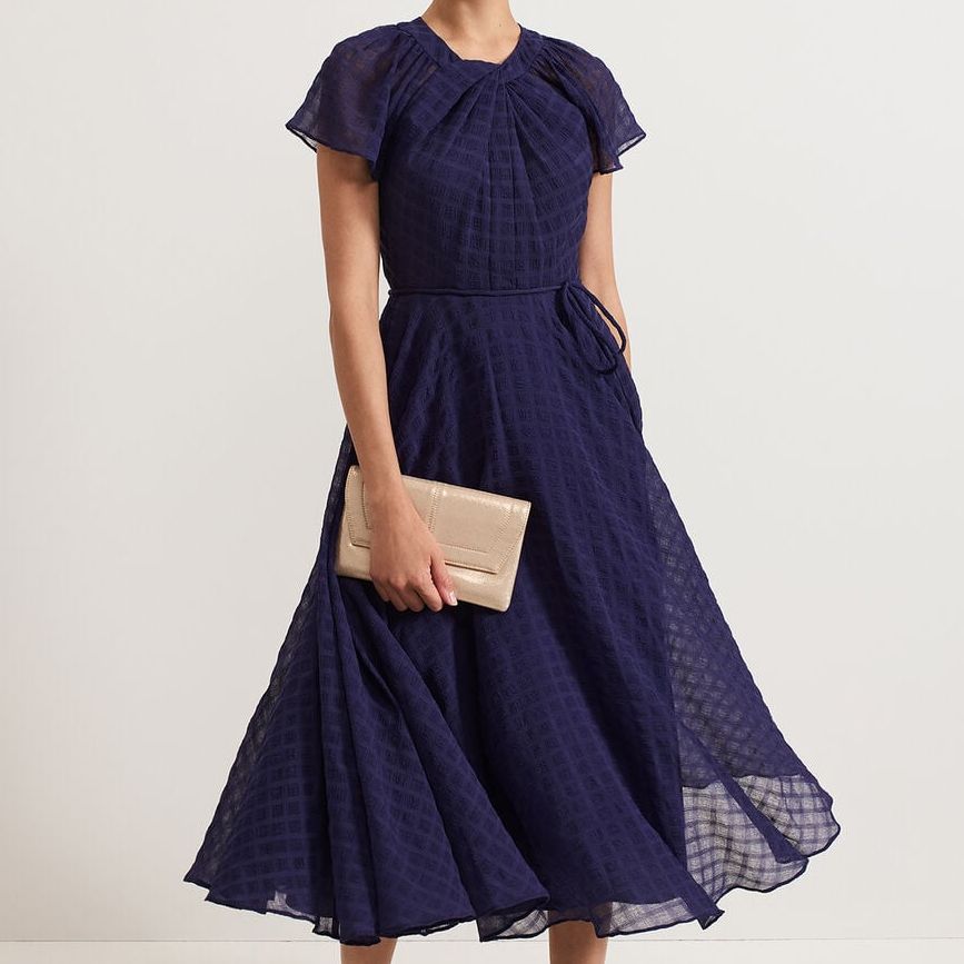 Gwen Textured Twist Neck Dress