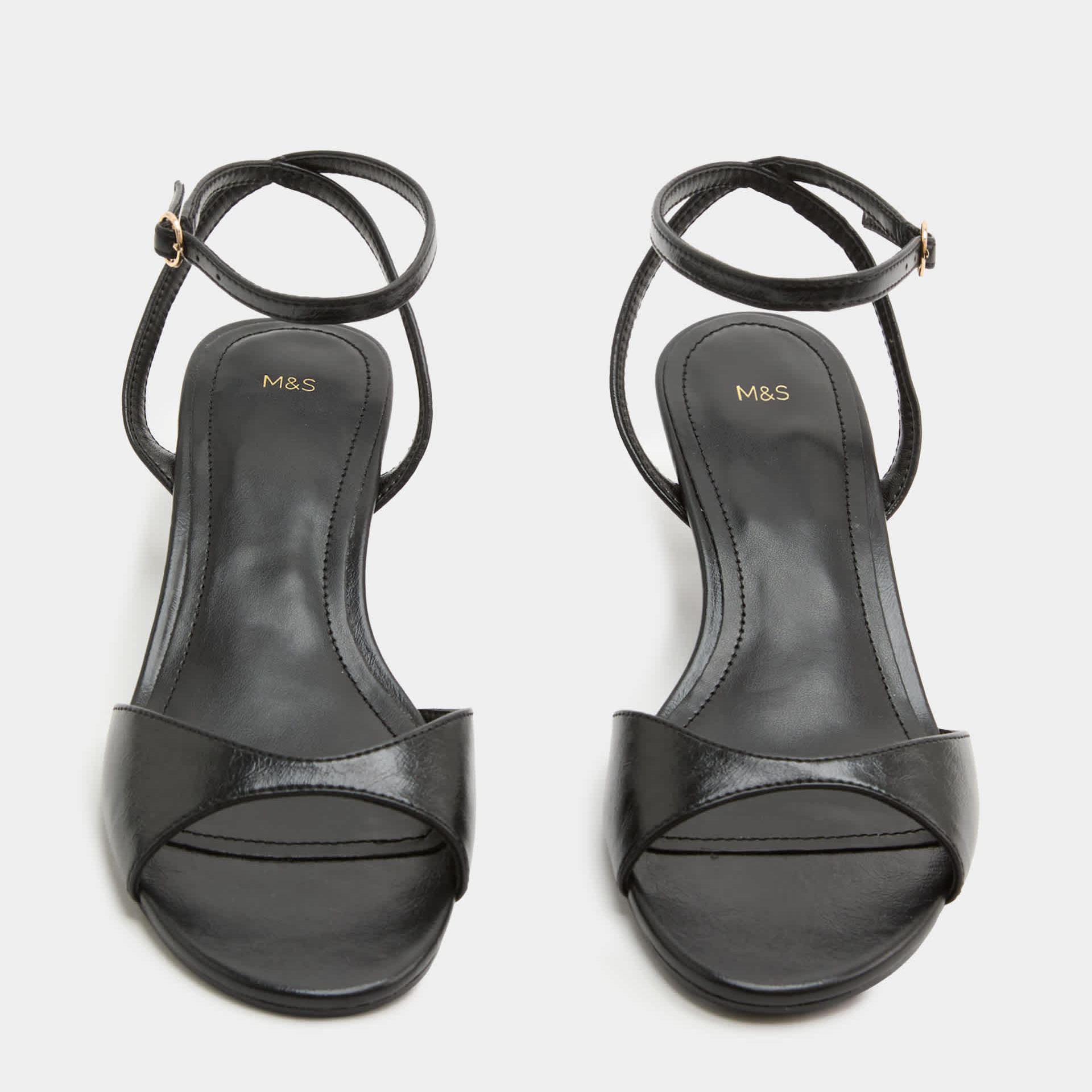 Ankle Strap Kitten Heel Peep Toe Sandals