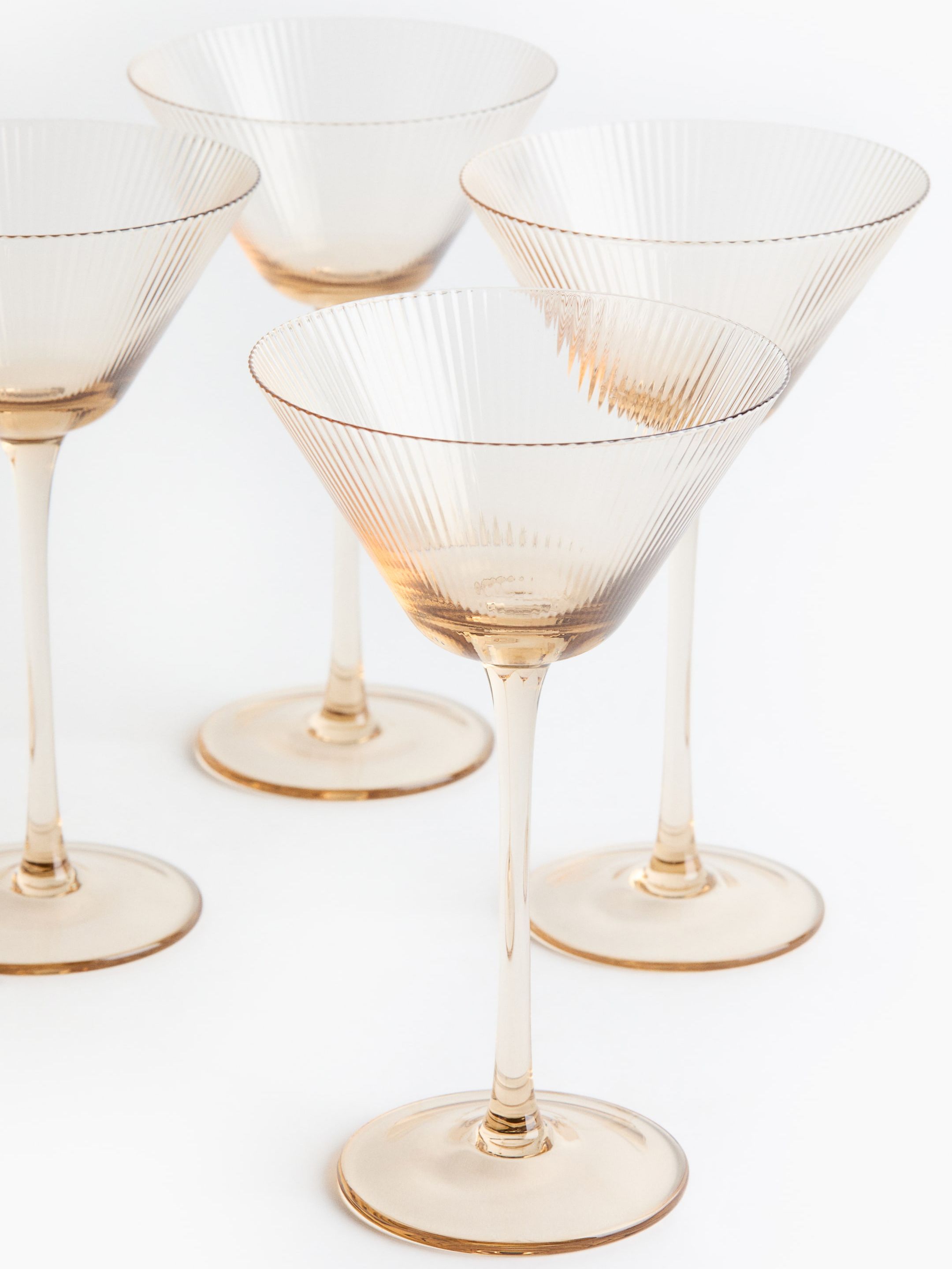 4-Pack Fluted Cocktail Glasses