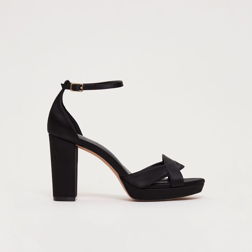 Satin Twist Front Platform Sandal