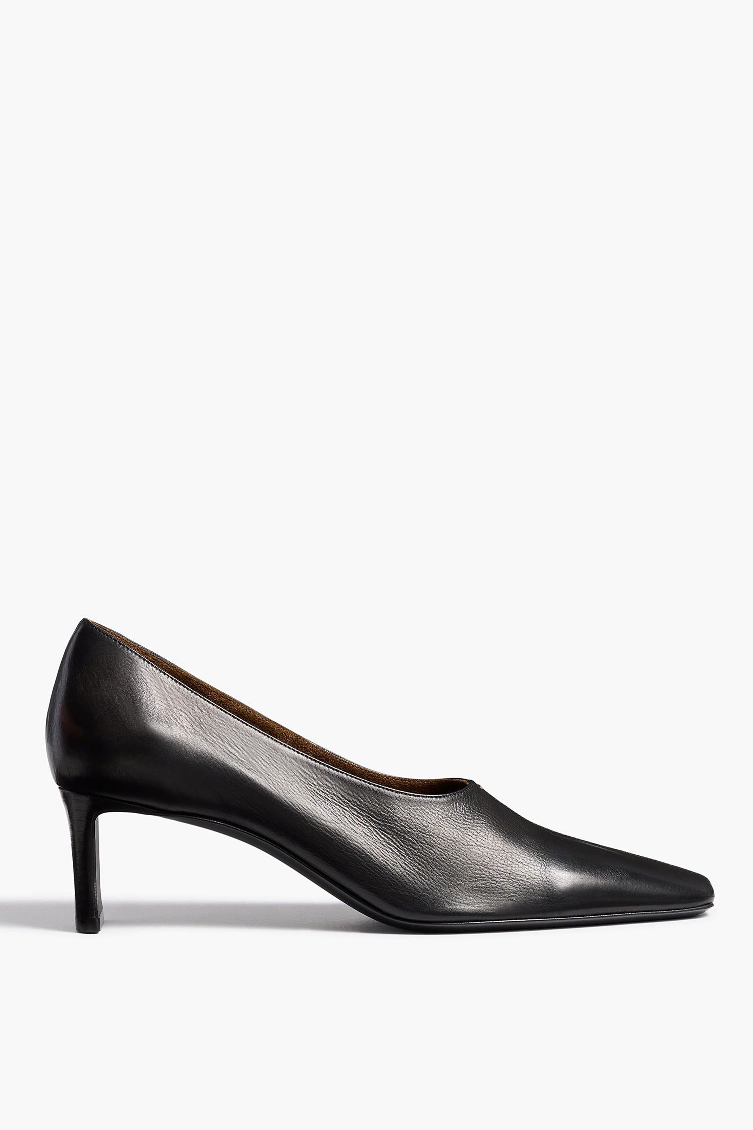 Cecilia Pump in Black Leather - 35 / Black / Upper100%clsole100%cl
