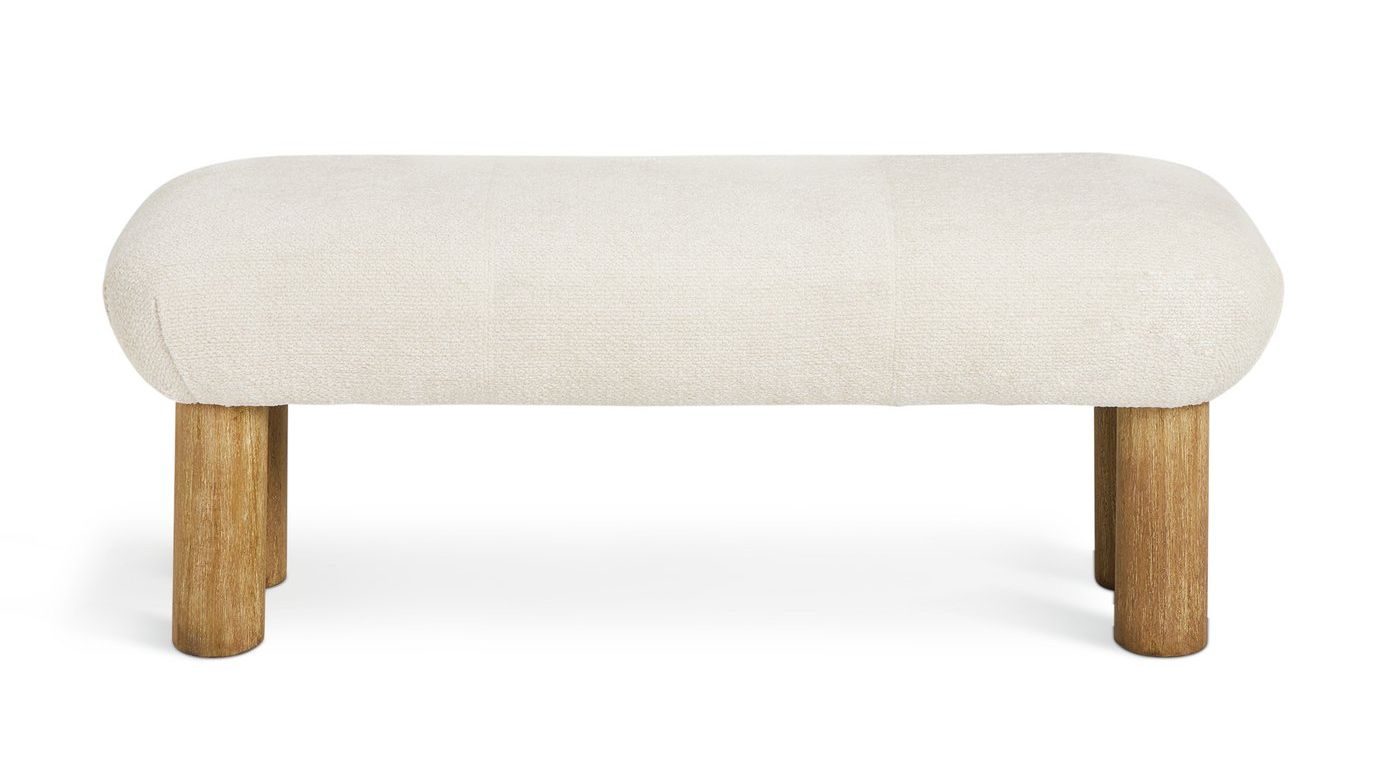 Habitat May Boucle Bench - White
