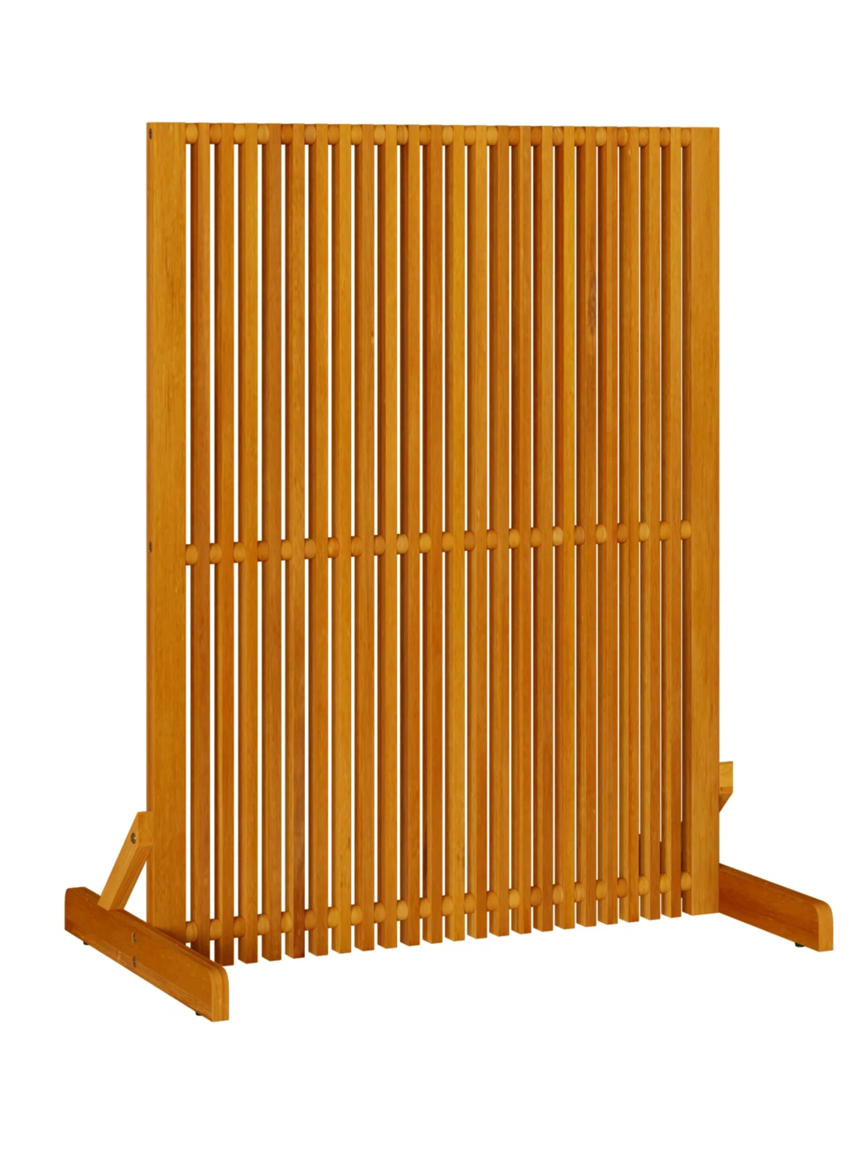 Wayfair, Gracie Oaks Privacy Screen Brown Solid Acacia Wood With an Oiled Finish