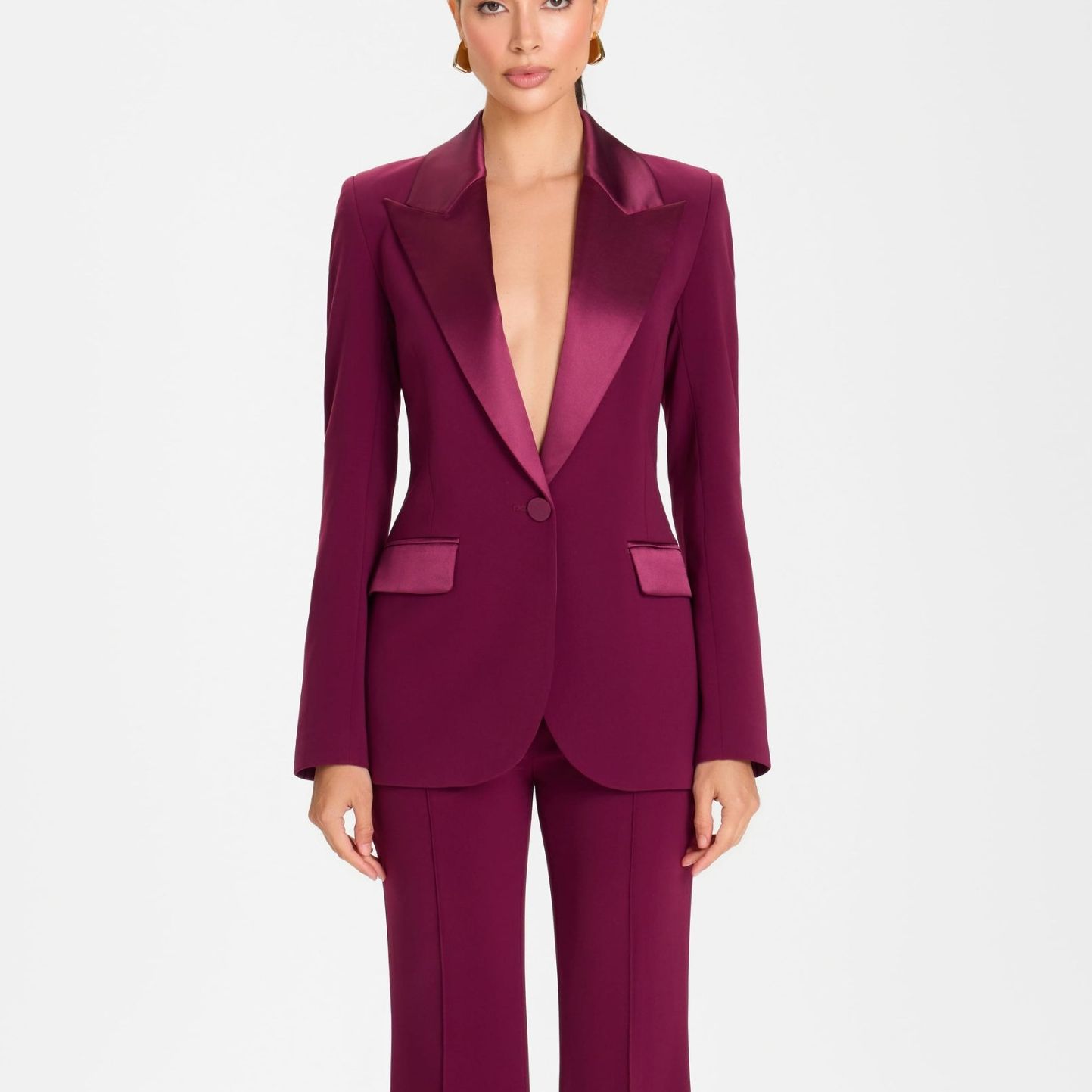 Natasha Burgundy Blazer - Size 6