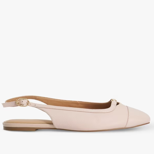 Dune London, Pink Leather Slingback Pumps