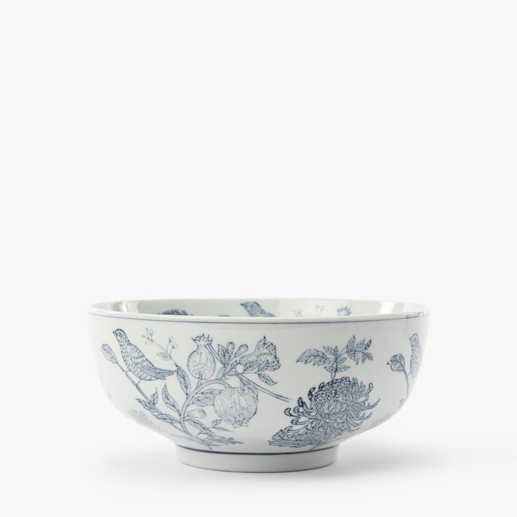 Hand Stamped Botanical Bowl