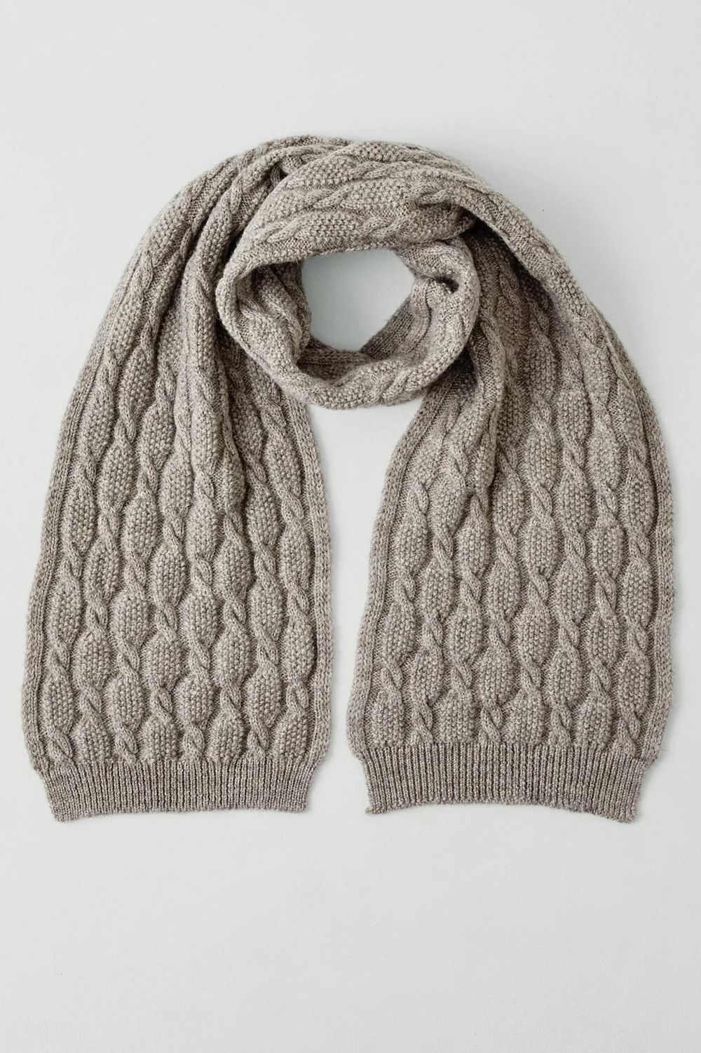 Toast British Wool Cable Scarf