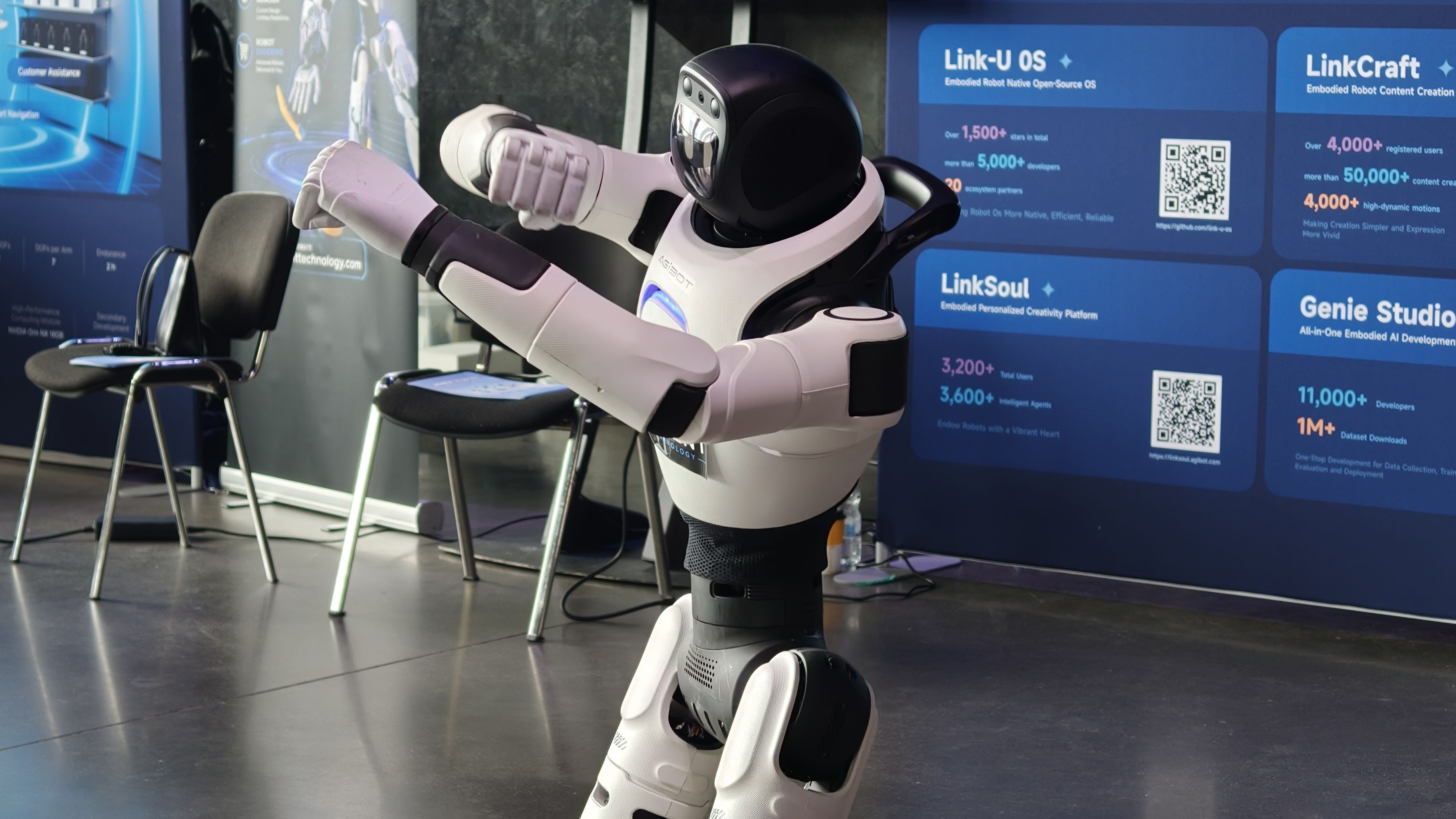 An AGIBOT X2 unit dancing