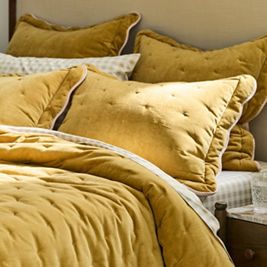 Abbott 100% Cotton Velvet Solid Scalloped Quilt