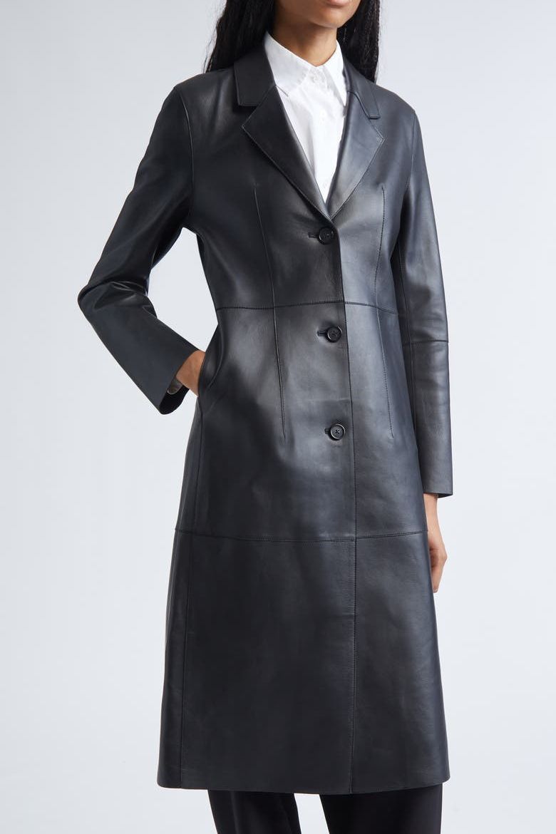 Slim Leather Coat