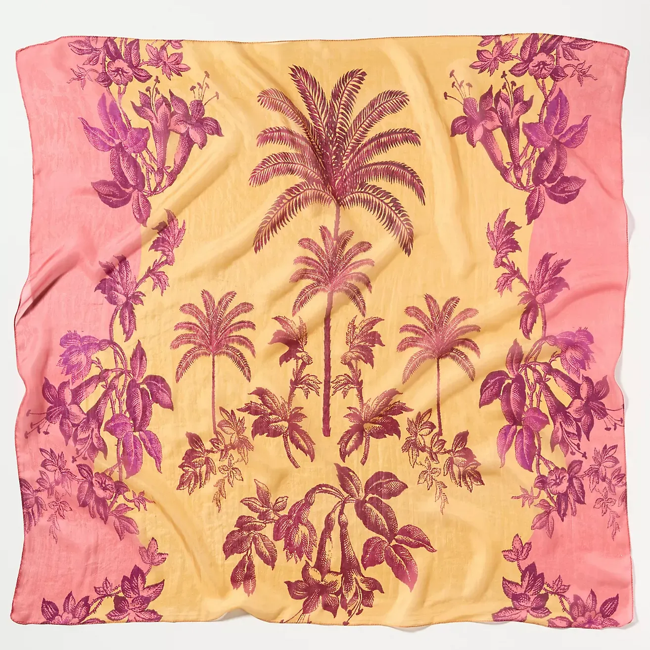 Celandine Large Printed Silk Scarf