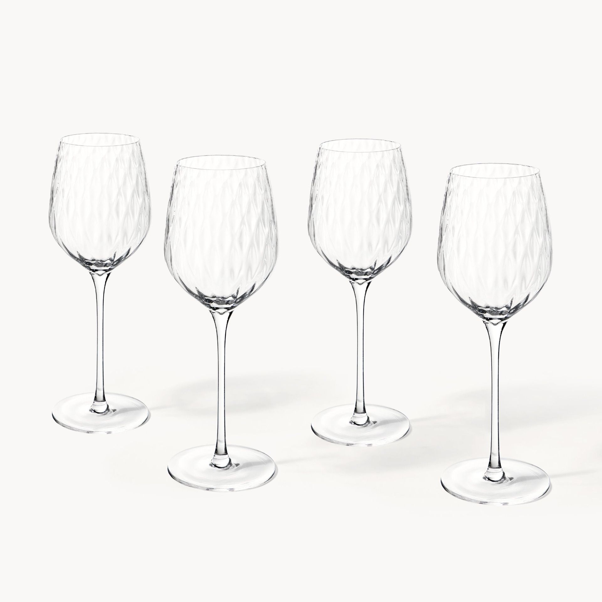 Westwing I Victoria Beckham, Mouth-Blown White Wine Glasses Aubrey, Set of 4