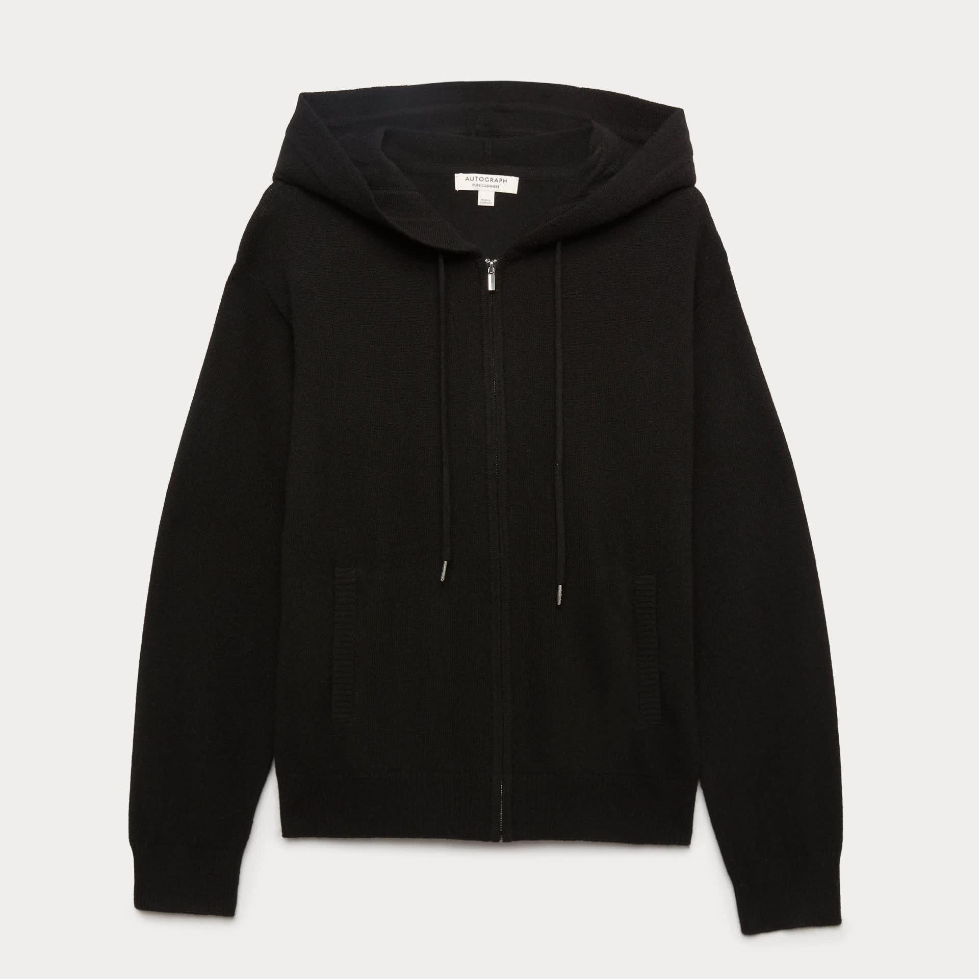 Pure Cashmere Zip Up Hoodie