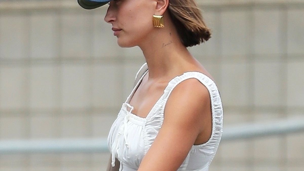 Hailey Bieber Wore a $160 White Dress That Will Sell Out | Who What Wear Hailey Bieber Wore a $160 White Dress That Will Sell Out | Who What Wear