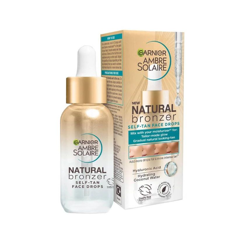 Garnier Ambre Solaire Natural Bronzer Self-Tan Face Drops 30ml