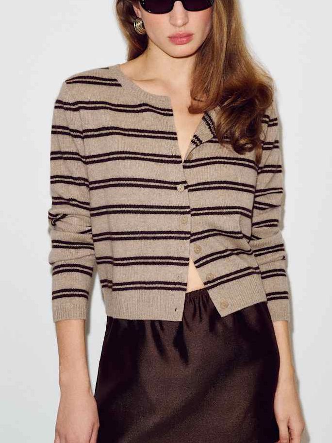Clara Cashmere Crew Cardigan