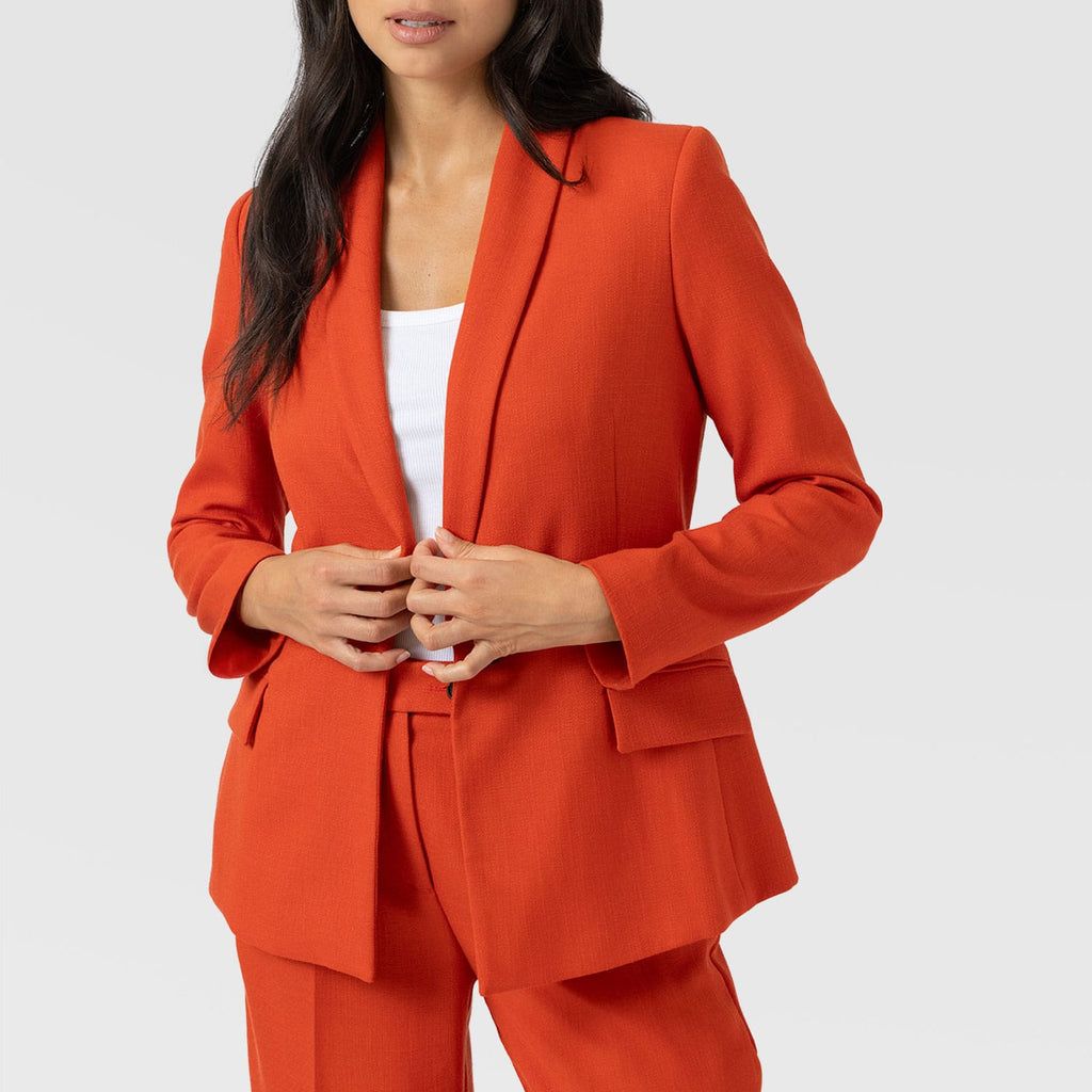 Argent Blazer - Burnt Orange