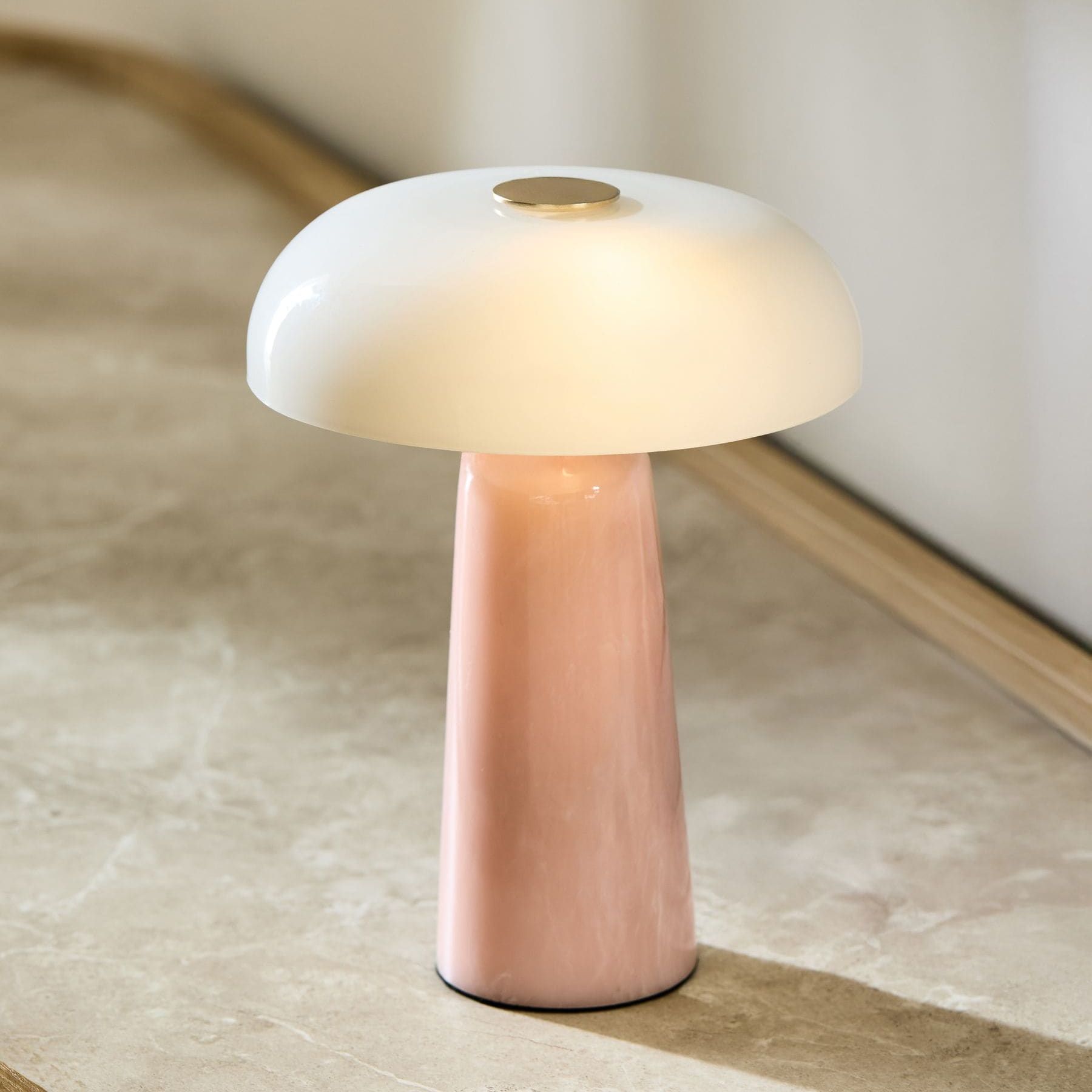 Pink Amelie Rechargeable Wireless Table Lamp - Size One