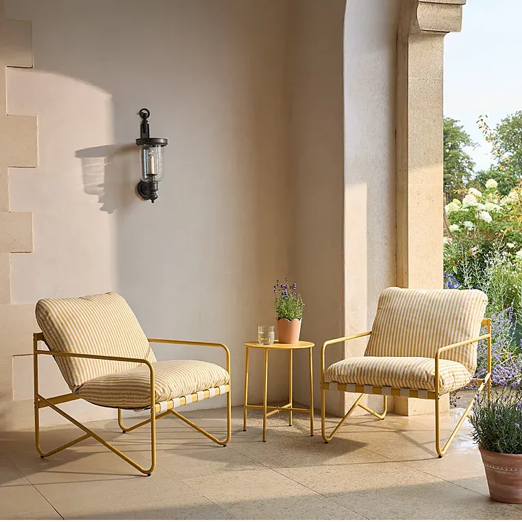 George Home, Tuscany Yellow 3 Piece Garden Bistro Set