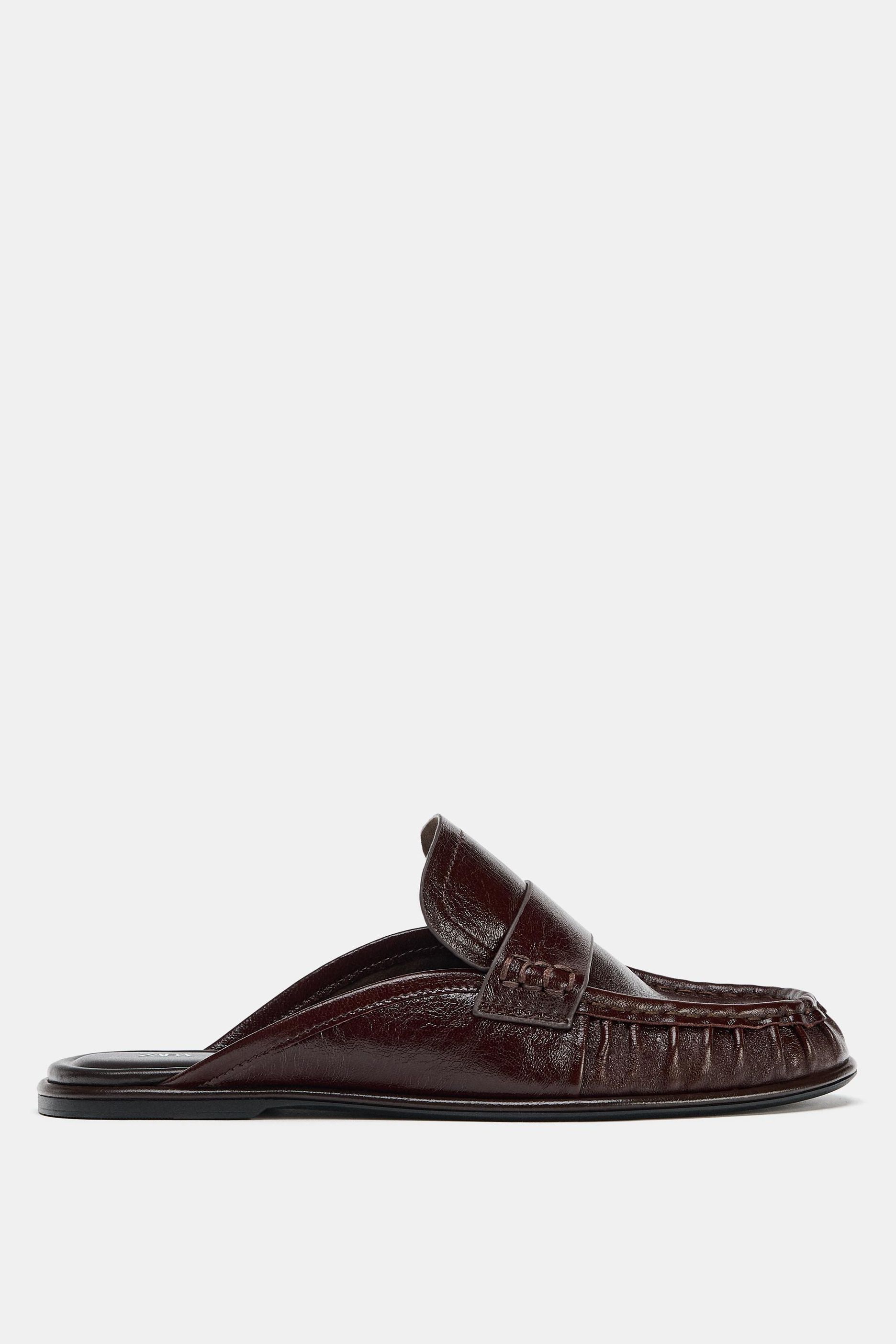 Leather Mule Loafers