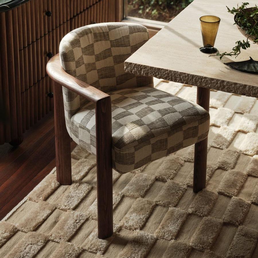 Aria Dining Chair, Kimber Jacquard, Natural