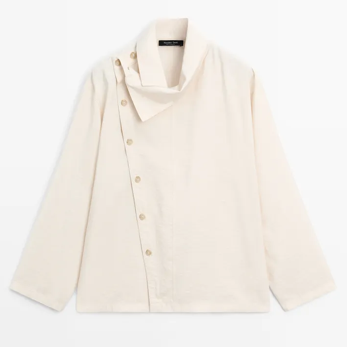 Lisa Snowdon's Massimo Dutti Shirt With Asymmetric Buttons from This Morning
