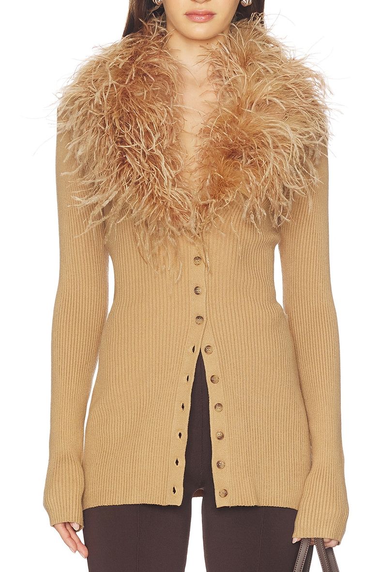 Jovana Feather Cardigan