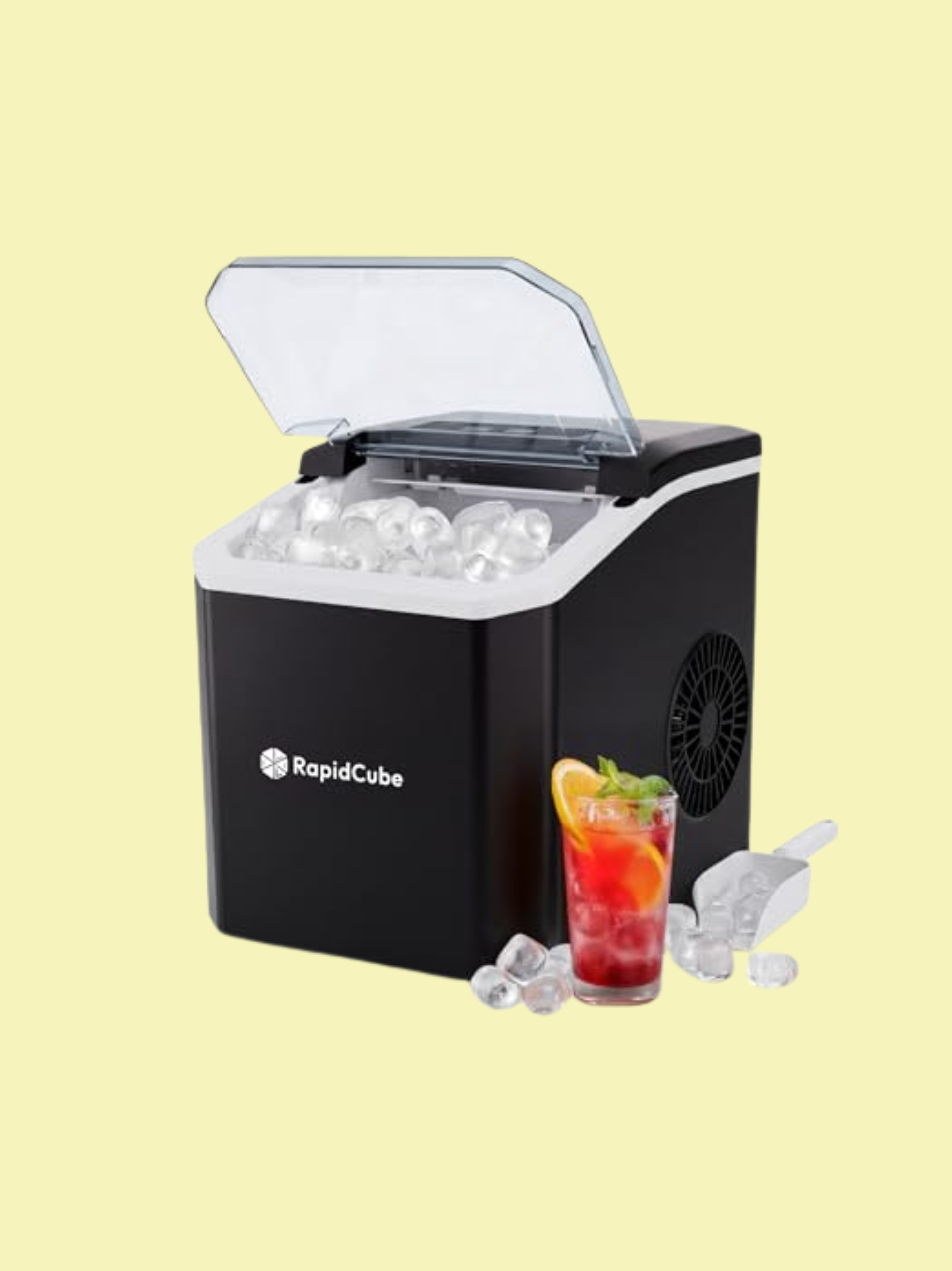 In Ice Maker Machine &amp;ndash; Crystal Clear 9 Bullet Ice Cubes in 8 Mins, 12kg Daily Output | Countertop Ice Making Machine Dual Size, 1.5l, Self-Cleaning, With Ice Scoop | Portable Ice Cube Maker