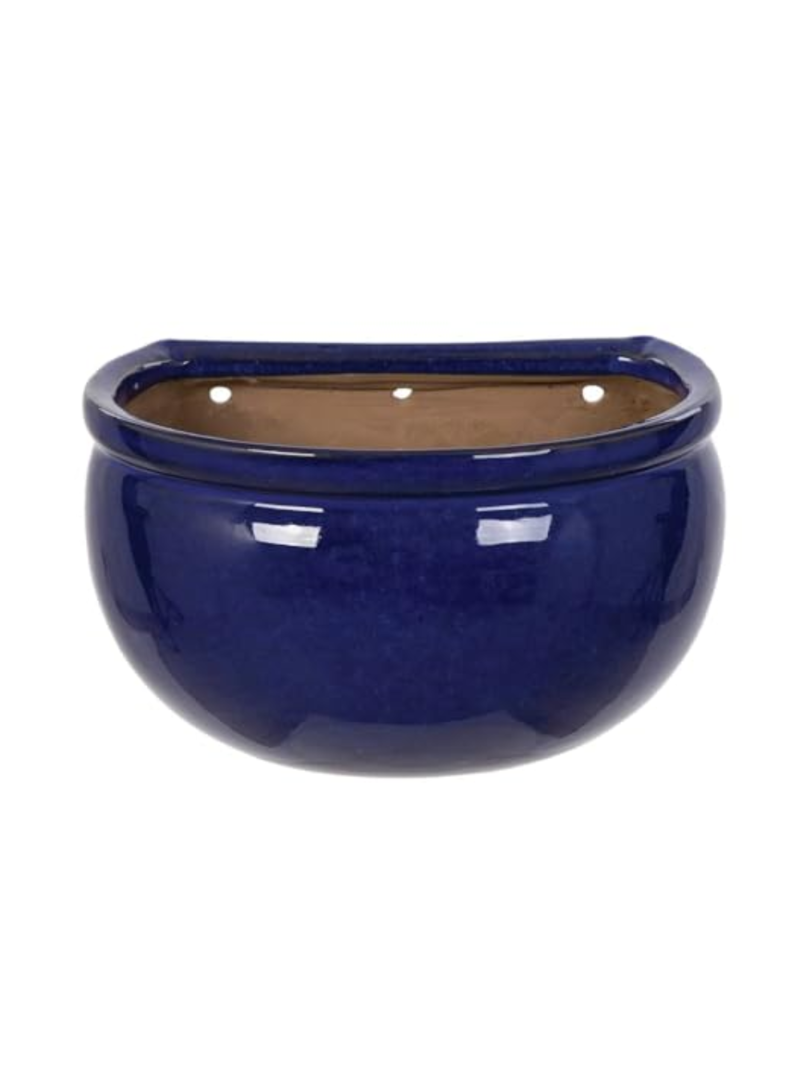 Woodlodge 19cm Blue Glazed Blossom Wall Pot