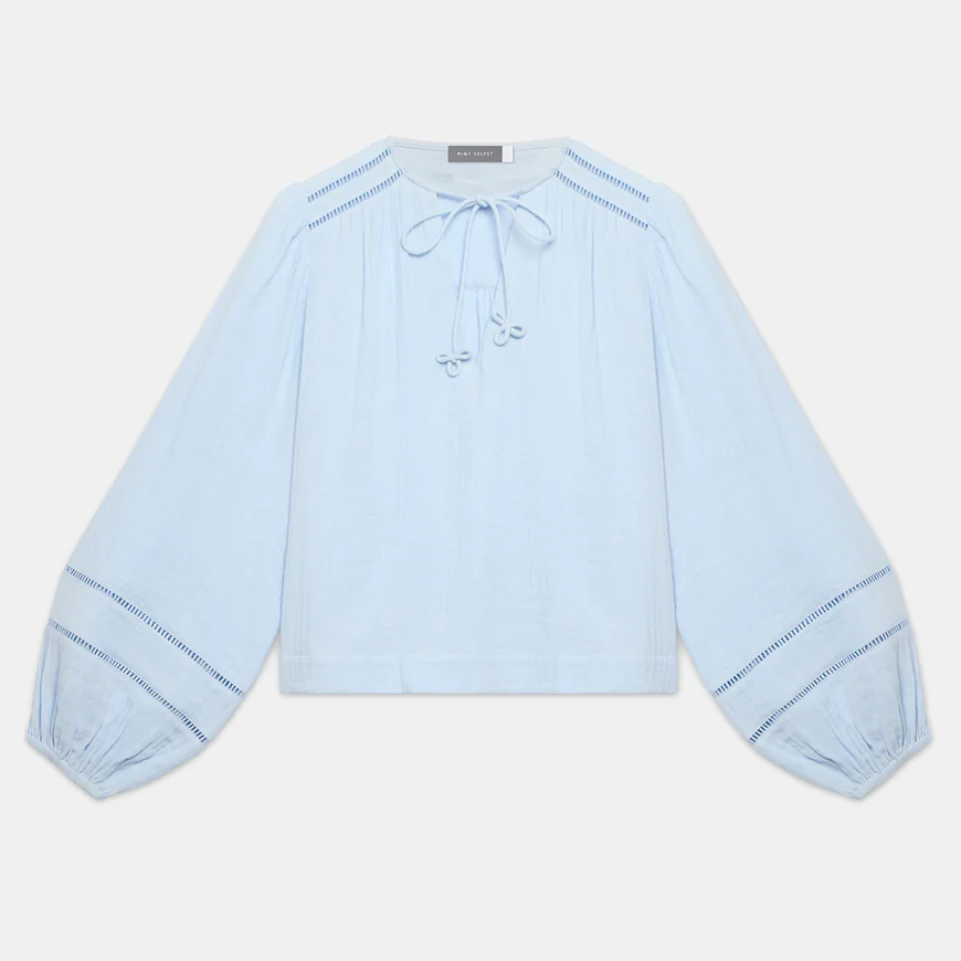 Mint Velvet, Blue Cotton Blouse