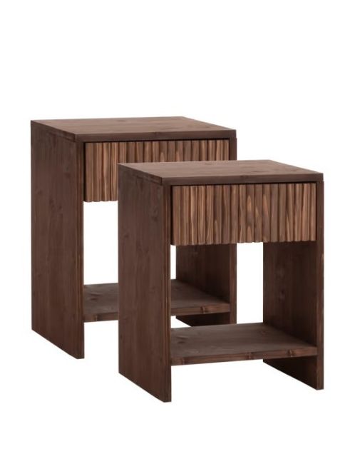 Maisons du Monde, Wooden Night Stands - Set of 2