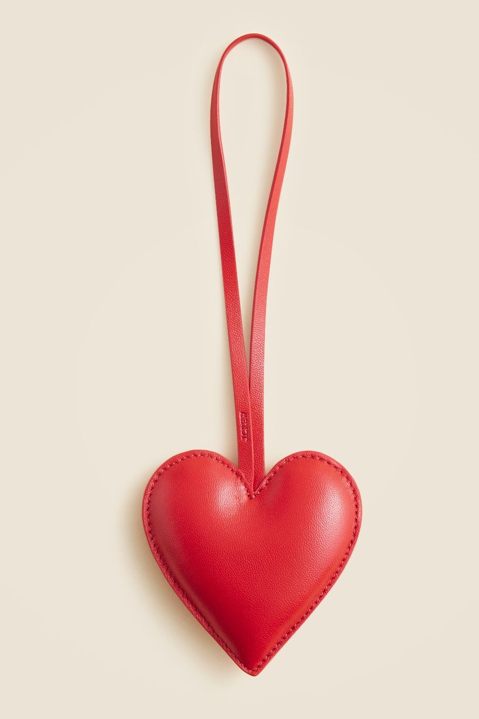 Heart Bag Charm in Leather